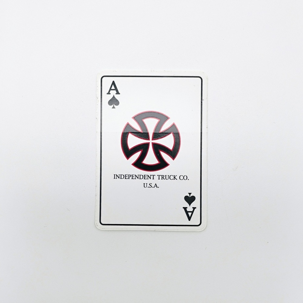 Independent Skateboard Truck Playing Card Vintage 1990's Skateboarding STICKER